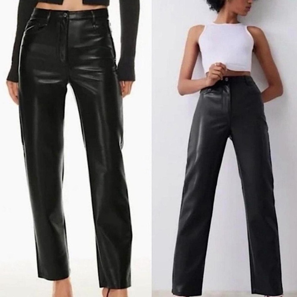 Wilfred Melina Black Faux Leather Pants - High Waist